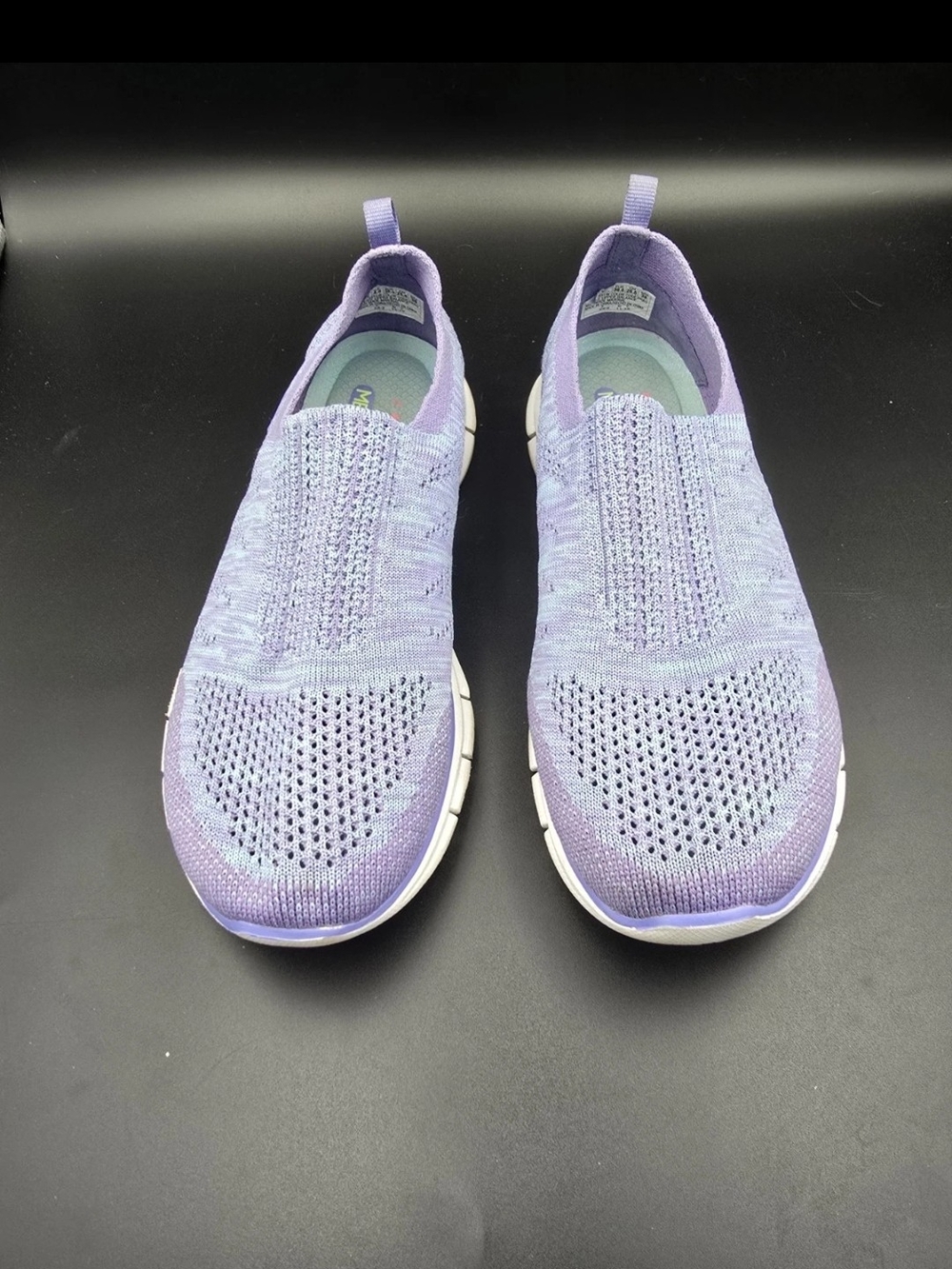 Skechers Lavender Slip-On Knit Walking Sneakers for Women
